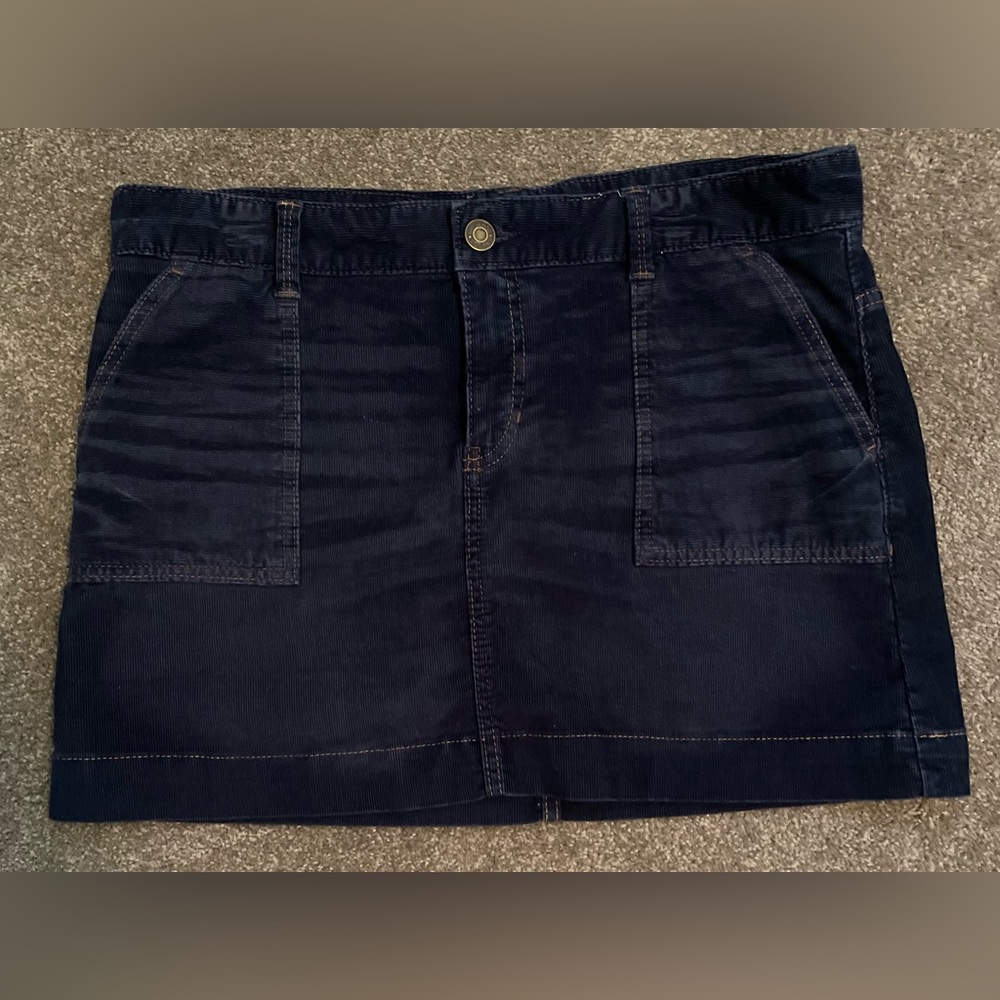 Blue corduroy skirt